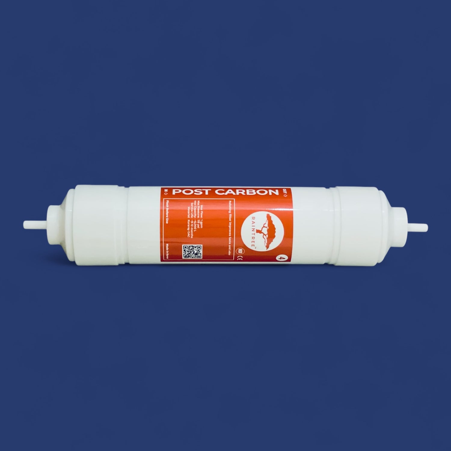 Raintree Post Carbon GAC water filter. Used for water coolers and undersink water filtration systems.