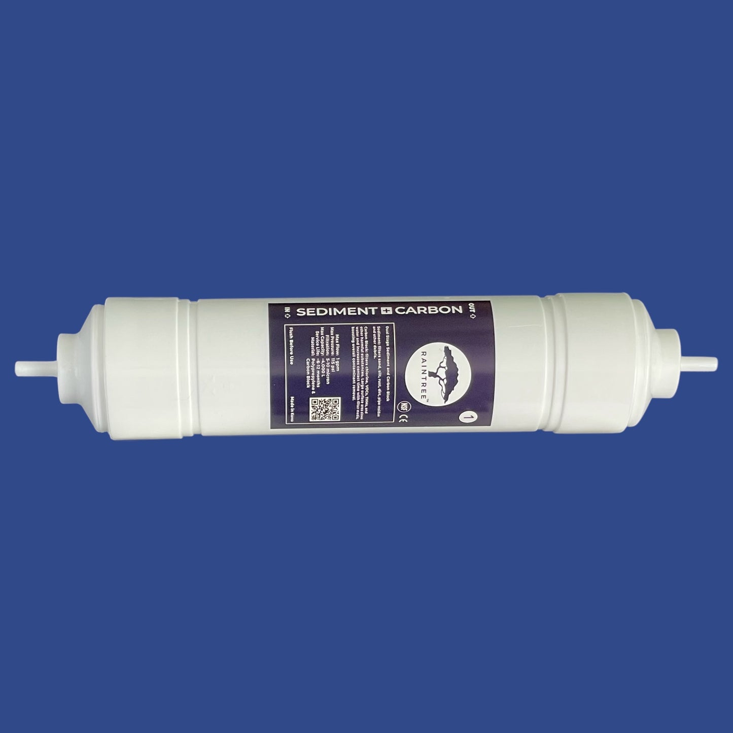 Raintree sediment + carbon block filter for water cooler and undersink water filtration systems
