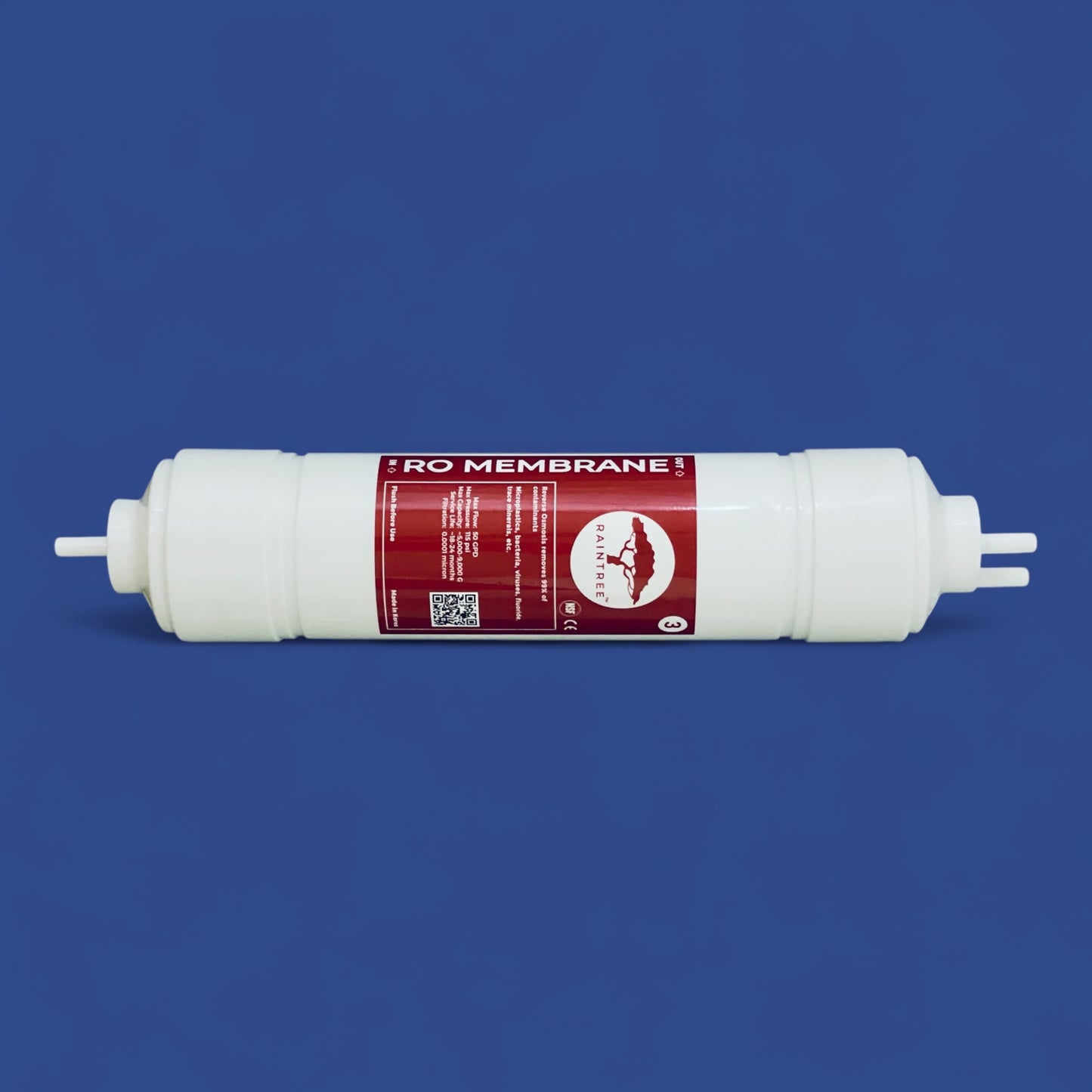 Raintree RO Reverse Osmosis membrane water filter. Used for water coolers and undersink water filtration systems.