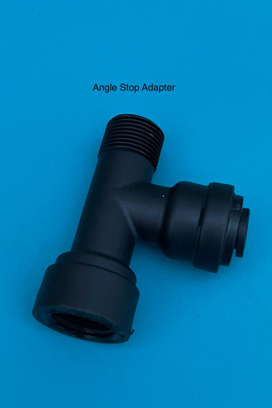 One Black Angle Stop Adapter