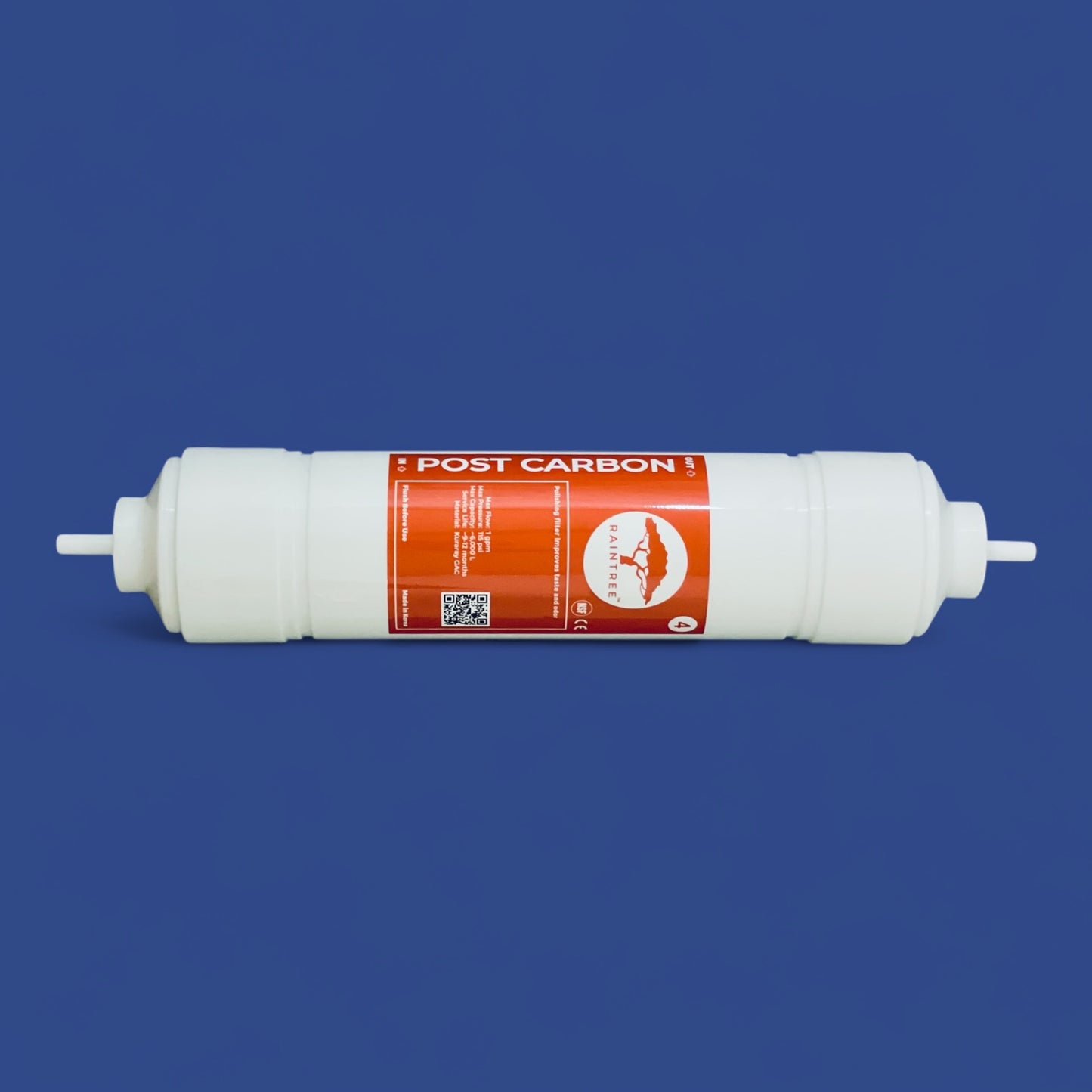 Raintree Post Carbon GAC water filter. Used for water coolers and undersink water filtration systems.